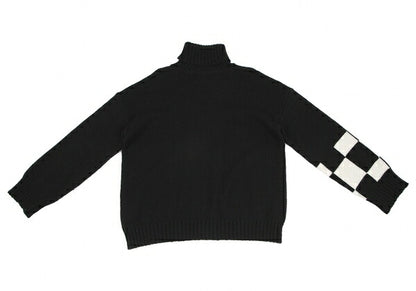 Off-White 20AW Logo Embroidered Sweater Black Size 38