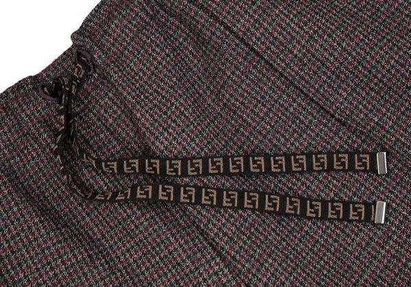 FENDI 18AW Zucca Houndstooth Tapered Pants Red Size 48