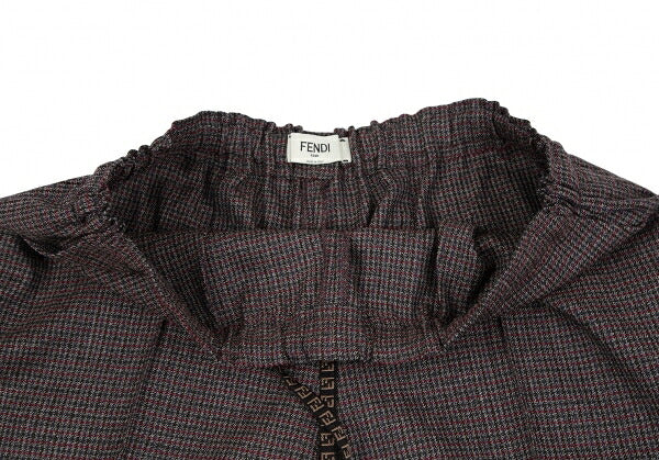FENDI 18AW Zucca Houndstooth Tapered Pants Red Size 48