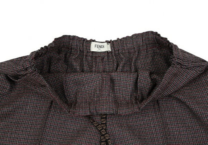 FENDI 18AW Zucca Houndstooth Tapered Pants Red Size 48
