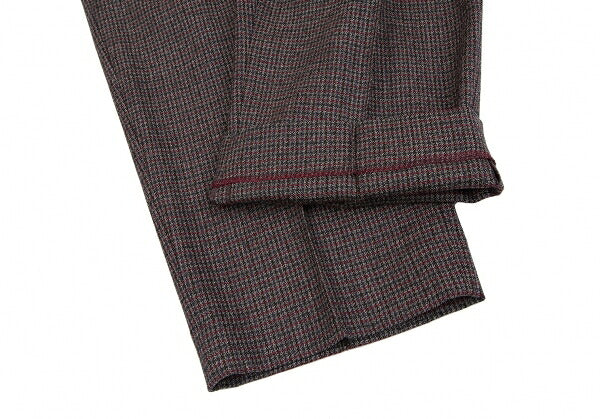 FENDI 18AW Zucca Houndstooth Tapered Pants Red Size 48