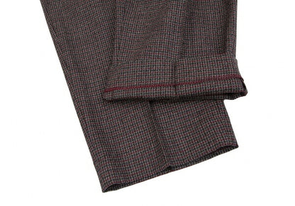 FENDI 18AW Zucca Houndstooth Tapered Pants Red Size 48