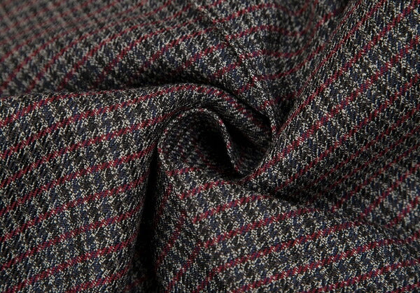 FENDI 18AW Zucca Houndstooth Tapered Pants Red Size 48