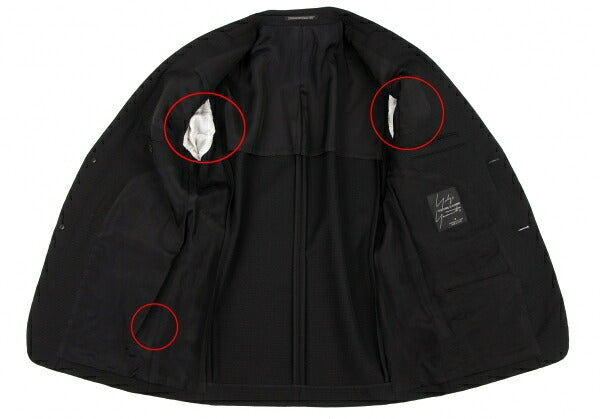 Yohji Yamamoto COSTUME D'HOMME Wool Shadow 2B Jacket Size 2