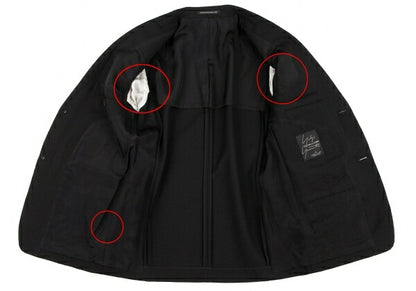 Yohji Yamamoto COSTUME D'HOMME Wool Shadow 2B Jacket Size 2