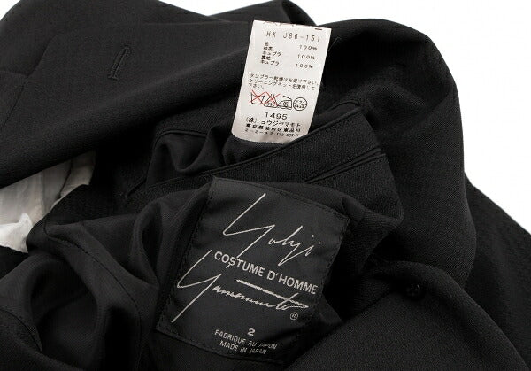 Yohji Yamamoto COSTUME D'HOMME Wool Shadow 2B Jacket Size 2