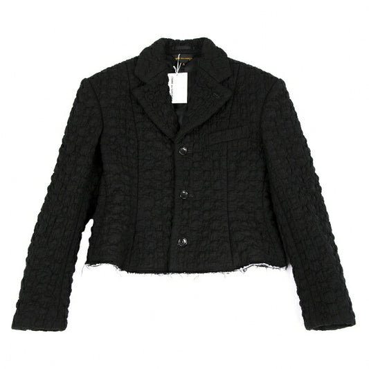 COMME des GARCONS 22AW Wool Textured Raw Jacket Black Size S