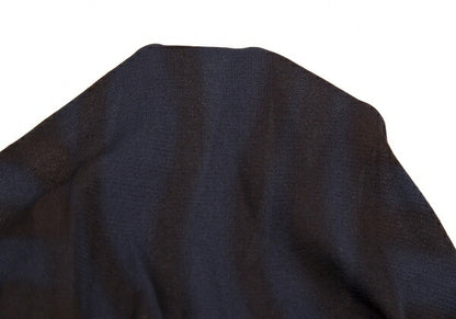 Yohji Yamamoto FEMME Stretch Nylon Stripe Navy Brown Skirt Size S