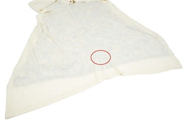 Y's Marble Print Layered Knit Midi Dress Cream Size 2