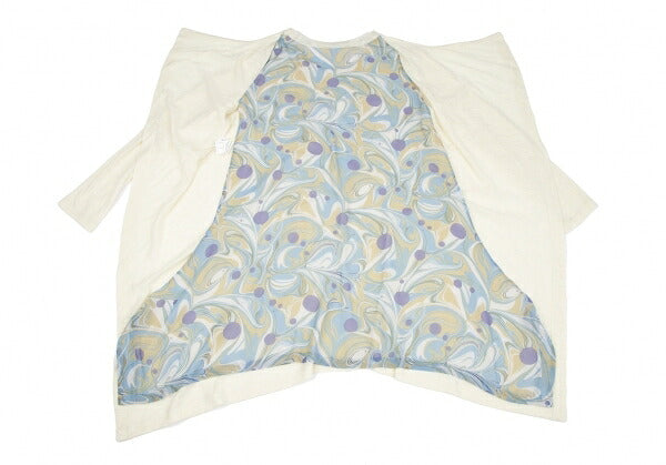 Y's Marble Print Layered Knit Midi Dress Cream Size 2