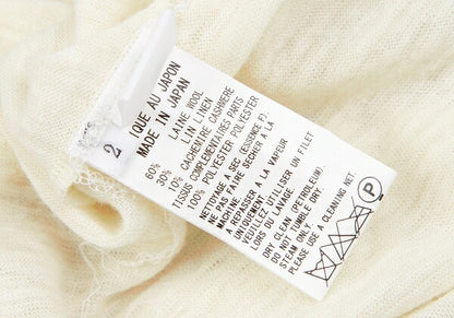 Y's Marble Print Layered Knit Midi Dress Cream Size 2