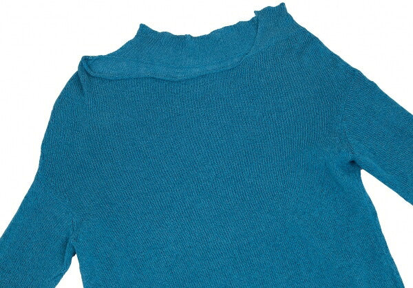 Yohji Yamamoto NOIR Cotton Linen Short Knit Blue Size 2
