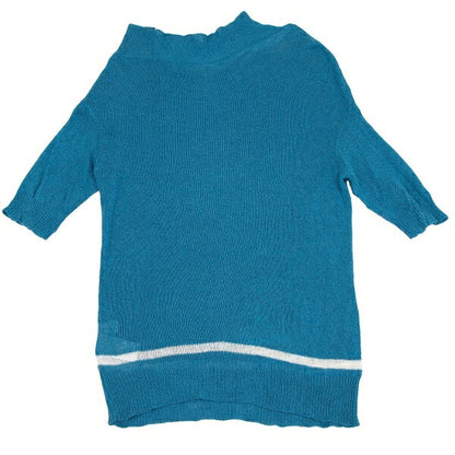 Yohji Yamamoto NOIR Cotton Linen Short Knit Blue Size 2