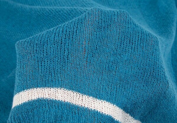 Yohji Yamamoto NOIR Cotton Linen Short Knit Blue Size 2