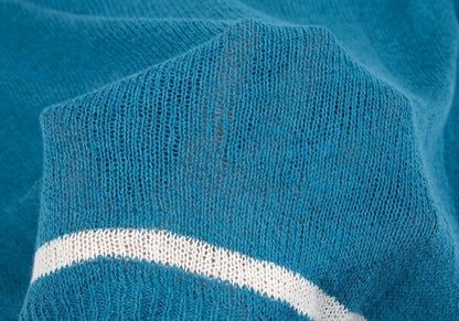 Yohji Yamamoto NOIR Cotton Linen Short Knit Blue Size 2