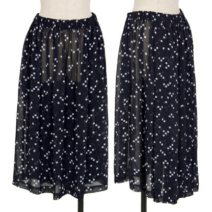 COMME des GARCONS Garment Washed Sheer Skirt Navy Size S