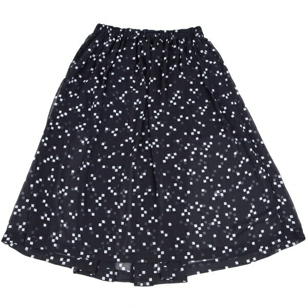COMME des GARCONS Garment Washed Sheer Skirt Navy Size S
