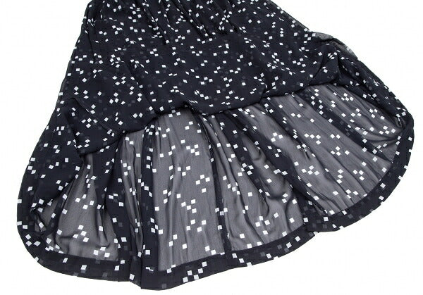 COMME des GARCONS Garment Washed Sheer Skirt Navy Size S