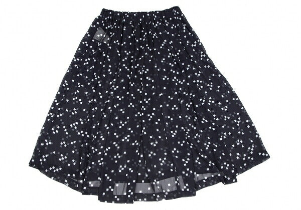 COMME des GARCONS Garment Washed Sheer Skirt Navy Size S