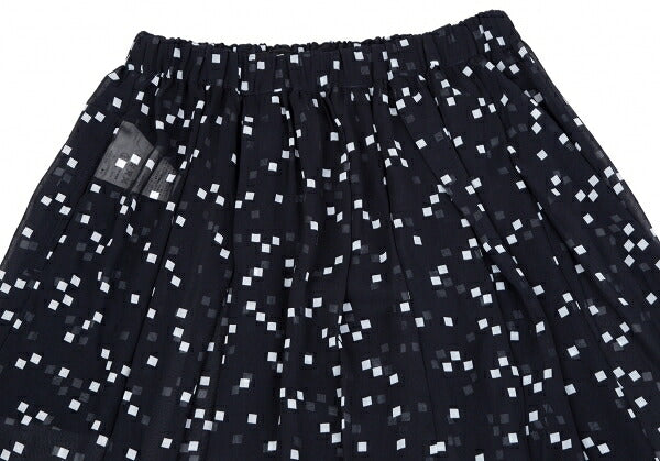 COMME des GARCONS Garment Washed Sheer Skirt Navy Size S