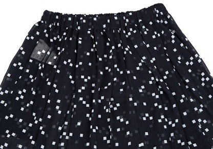 COMME des GARCONS Garment Washed Sheer Skirt Navy Size S