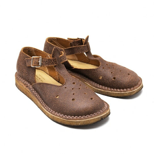 COMME des GARCONS Punched Strap Sneakers Brown Size 22CM