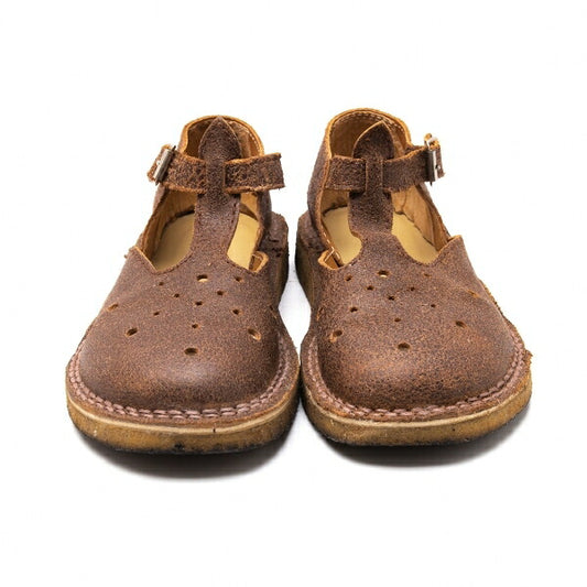 COMME des GARCONS Punched Strap Sneakers Brown Size 22CM