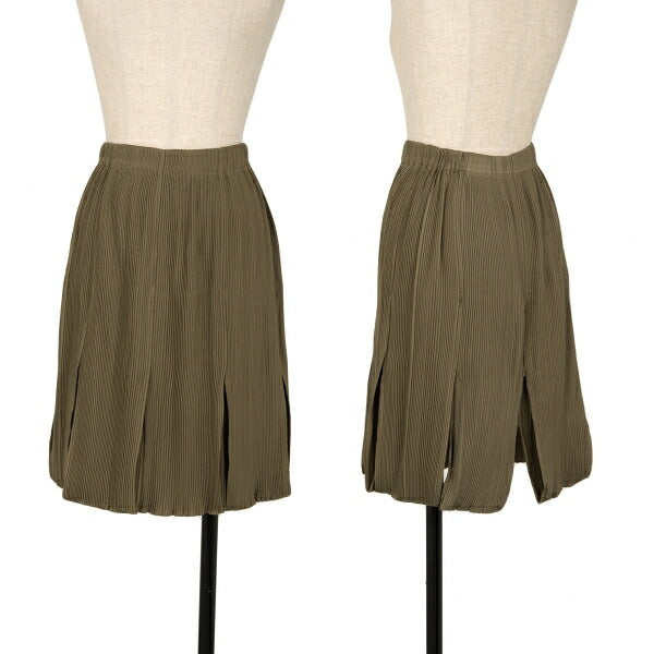 ISSEY MIYAKE Loop Cutting Pleated Skirt Brown Size M