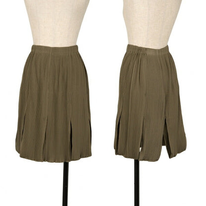 ISSEY MIYAKE Loop Cutting Pleated Skirt Brown Size M