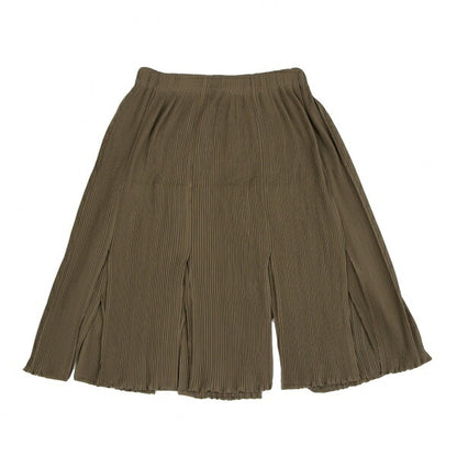 ISSEY MIYAKE Loop Cutting Pleated Skirt Brown Size M