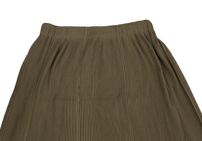 ISSEY MIYAKE Loop Cutting Pleated Skirt Brown Size M