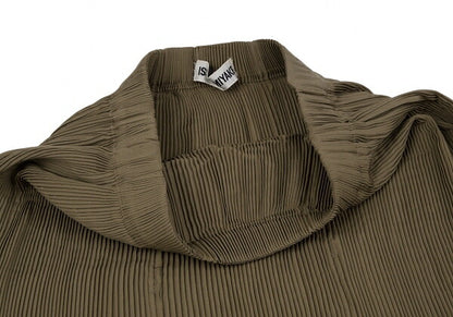 ISSEY MIYAKE Loop Cutting Pleated Skirt Brown Size M
