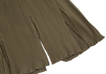 ISSEY MIYAKE Loop Cutting Pleated Skirt Brown Size M
