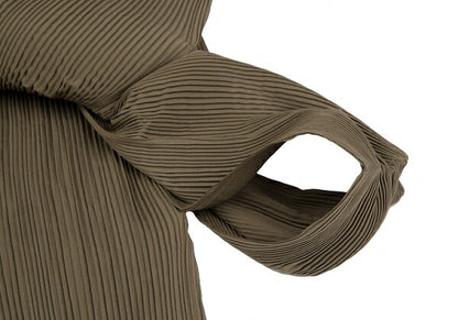 ISSEY MIYAKE Loop Cutting Pleated Skirt Brown Size M