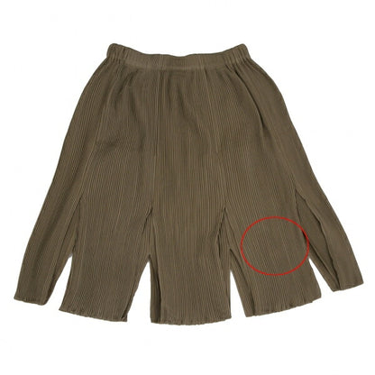 ISSEY MIYAKE Loop Cutting Pleated Skirt Brown Size M