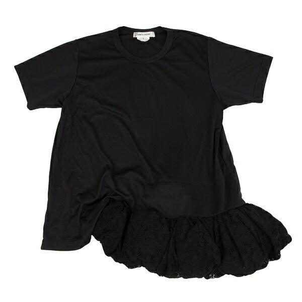 COMME des GARCONS 21AW Lace Volume Hem T-Shirt Black Size L