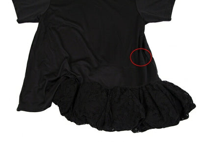 COMME des GARCONS 21AW Lace Volume Hem T-Shirt Black Size L