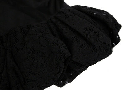 COMME des GARCONS 21AW Lace Volume Hem T-Shirt Black Size L