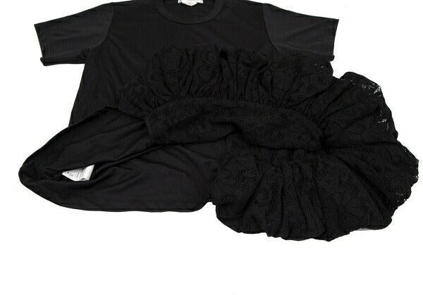 COMME des GARCONS 21AW Lace Volume Hem T-Shirt Black Size L