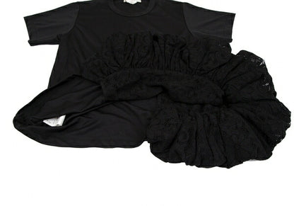 COMME des GARCONS 21AW Lace Volume Hem T-Shirt Black Size L
