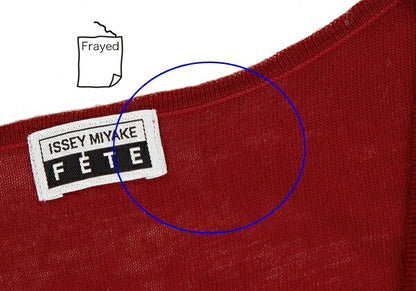 ISSEY MIYAKE FETE Wool Rib-Knit Midi Dress Red Size 2