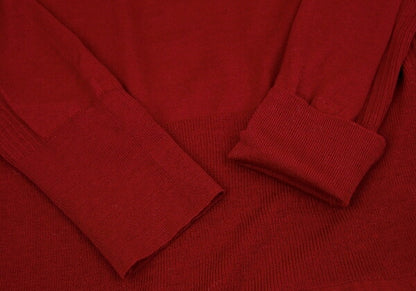 ISSEY MIYAKE FETE Wool Rib-Knit Midi Dress Red Size 2