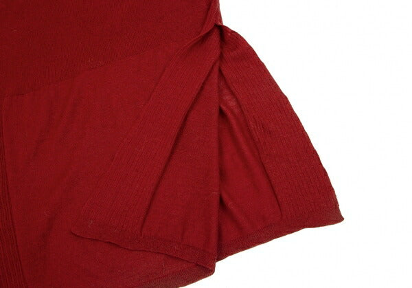 ISSEY MIYAKE FETE Wool Rib-Knit Midi Dress Red Size 2