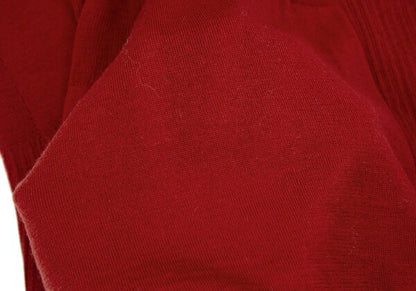ISSEY MIYAKE FETE Wool Rib-Knit Midi Dress Red Size 2