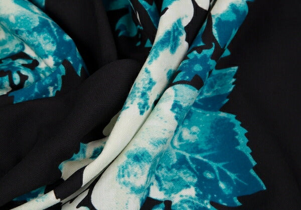 Jean Paul GAULTIER FEMME Rayon Floral Skirt Black Size 40