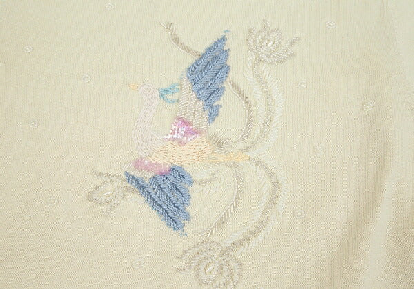 KEITA MARUYAMA Phoenix Bead Embroidered Knit Cream Size 2