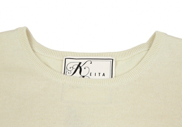 KEITA MARUYAMA Phoenix Bead Embroidered Knit Cream Size 2