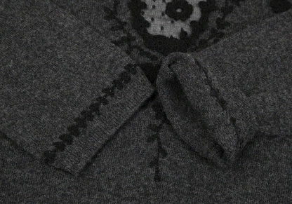 KEITA MARUYAMA Lace Panel Knit Sweater Charcoal Size 2