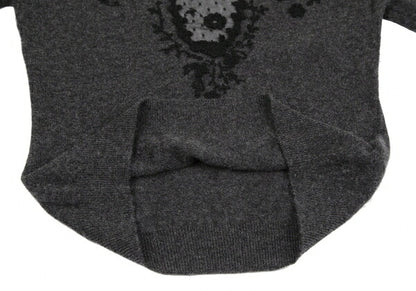 KEITA MARUYAMA Lace Panel Knit Sweater Charcoal Size 2