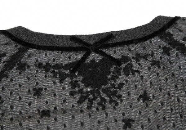 KEITA MARUYAMA Lace Panel Knit Sweater Charcoal Size 2